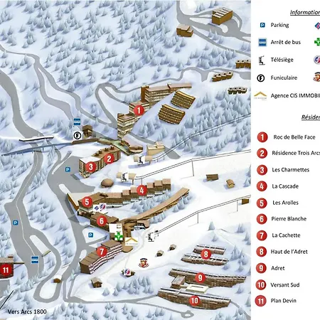 Cascade - Grand 4 Personnes A Arc 1600 Aux Pieds Et Proche Des Commerces Mae-2100 Appartement Les Arcs (Savoie)